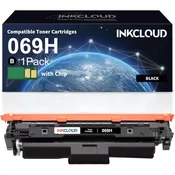 069H Black Toner Cartridge 1Pack Compatible Replacement for Canon 069 069H Work with imageCLASS MF753Cdw MF751Cdw LBP674Cdw LBP673Cdw LBP674Cx MF752Cdw MF756Cx Printer with Chip