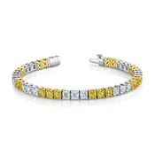 14.2 Carat Alternating Yellow Diamond Bracelet