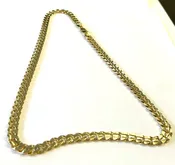 10k Italy Solid Curb Link 23" Chain ~54.5 Grams ~ 8.3mm