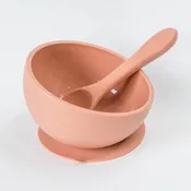Babeehive Goods - Silicone Suction Bowl and Spoon Set: Blush