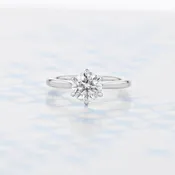 1.00 Ct. Round Shape Moissanite Solitaire Platinum Engagement Ring (2006131)
