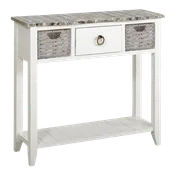 Accent Entry Table Boardwalk Top 1 Drawer, 2 Baskets AW