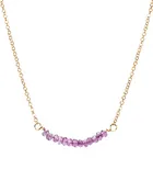 Bar Necklace - Amethyst