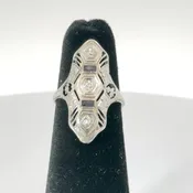 14k Art Deco & Sapphire Ring