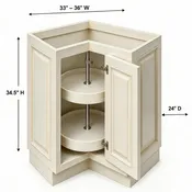 Antique White - Lazy Susan BLS33 - ShopCabinet