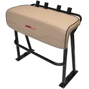 Alumacraft Boat Leaning Post w/ Rod Holders | Black Aluminum