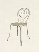 Antiqued Wrought Iron Garden Chair