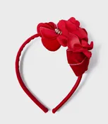 10608 Mayoral Mini Girls Velvet, Satin & Rhinestone Headband Red