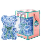 ALWAYS & FOREVER POM POM MARSHMALLOW BEAR - BLUE