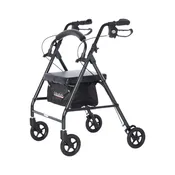 Aluminum 4 Wheel Rollator - Black