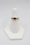 14Karat Yellow Gold Bezel Set Natural Oval Ruby and Diamond Ring