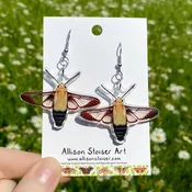 Acrylic Snowberry Clearwing Earrings