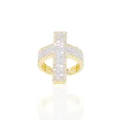 Baguette Diamond Cross Ring