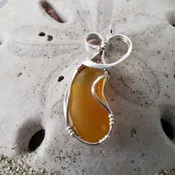Butterscotch Sea Glass Pendant