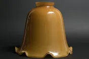 2 1/4" FITTER AMBER GLASS RUFFLE SHADE — Yankee Barn Lighting