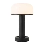 Alora Lighting Vienna 9 inch Tall LED Table Lamp in Urban Bronze with Glossy Opal Glass Shade TL308706UBGO