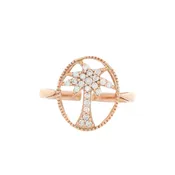 14K Rose Gold 0.20ct Diamond Palm Tree Fashion Ring