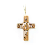 2D Christmas Cross Nativity with Shepherd and Angels