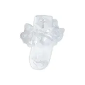 Christening Socks With Ribbon Beaded Lace (1418/L43)