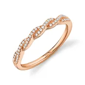 0.12ct 14k Rose Gold Diamond Lady's Band