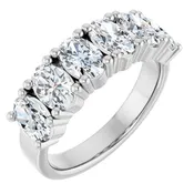 14K White Gold 2 1/5 CTW Natural Diamond Annniversary Band