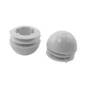 1-1/2" Multi-Gauge Ball Chair Leg Insert | White | Item 30-620
