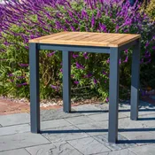 40 Elba Aluminum Bar Table With Teak Top