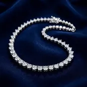 7.ct Lab Grown Diamond Riviera Necklace