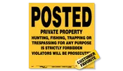 11.25 x 11.25 Yellow Plastic Posted Signs with Custom Imprint