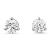 1.20cts Estate Kwiat Platinum Diamond Three-Prong Earrings
