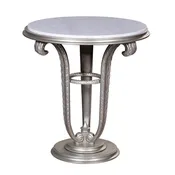Aphrodite Side Table - White/Silver