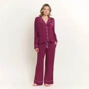 All American Long PJ Set in Raspberry