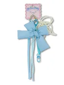 0126-BAG-CHARM-BOWS-BLUE Simply Southern Bag Charm in Blue Bows 0