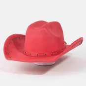 Grommet Brim Faux Suede Cowboy