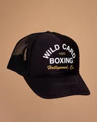 Wild Card Boxing Old School 1995 Logo Trucker Hat - Black