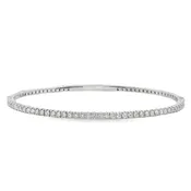 14K White Gold 47 Diamond Soft Bracelet