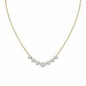 2.69 Cts 14K YELLOW GOLD Round Shape Special Necklace