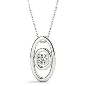 0.1CT Round Diamond Solitaire Pendant