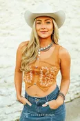 Boot Stitch Corset Top Tan