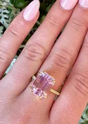 14kt 10.92 Kunzite & .10ct Diamond Ring R17754DKZ