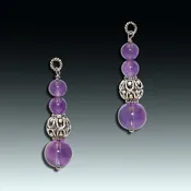 “Amethyst” sterling silver and amethyst removable drops
