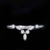 14K White Gold 0.15 CTW Diamond Tiara Band