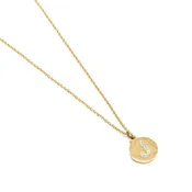 Crystal Initial Necklaces - Gold