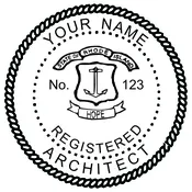 RHODE ISLAND Trodat Self-inking Registered Architect Stamp
