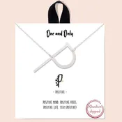 076992, RHODIUM DIPPED INITIAL NECKLACE