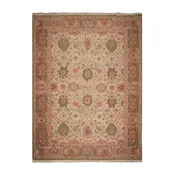10'3" x 13'9" Hand Knotted 100% Wool Traditional Oriental Area Rug Beige