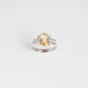 Precious Topaz Diamond Ring
