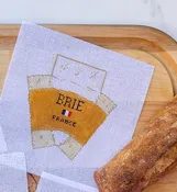 3D Wedge of Brie Cheese 18 mesh Needlepoint Canvas