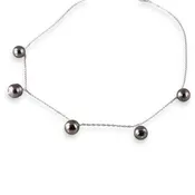 Black Five-pearl Necklace