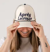 Après Lacrosse White & Dark Navy Foam Trucker Cap